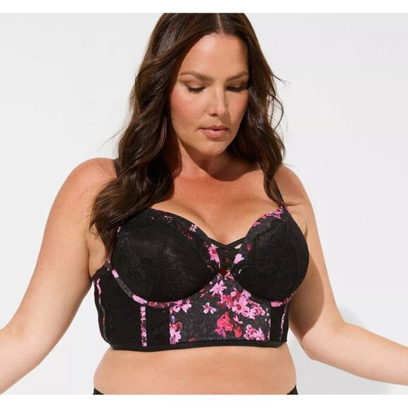 Torrid sexy curves XO Plunge Push-Up Bra corset like style size 42 DDD new witho - Picture 11 of 12